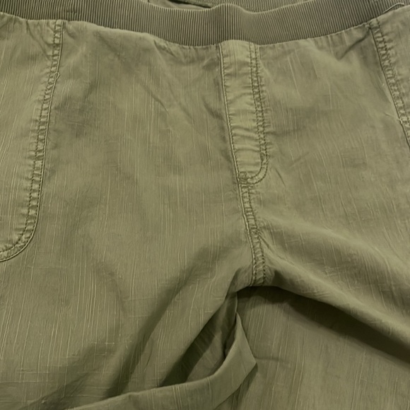 Women 4X Shorts Pull On Flat Front Casual Pastel Olive 🫒 Green - Picture 7 of 7